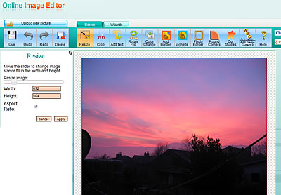 Online image editor